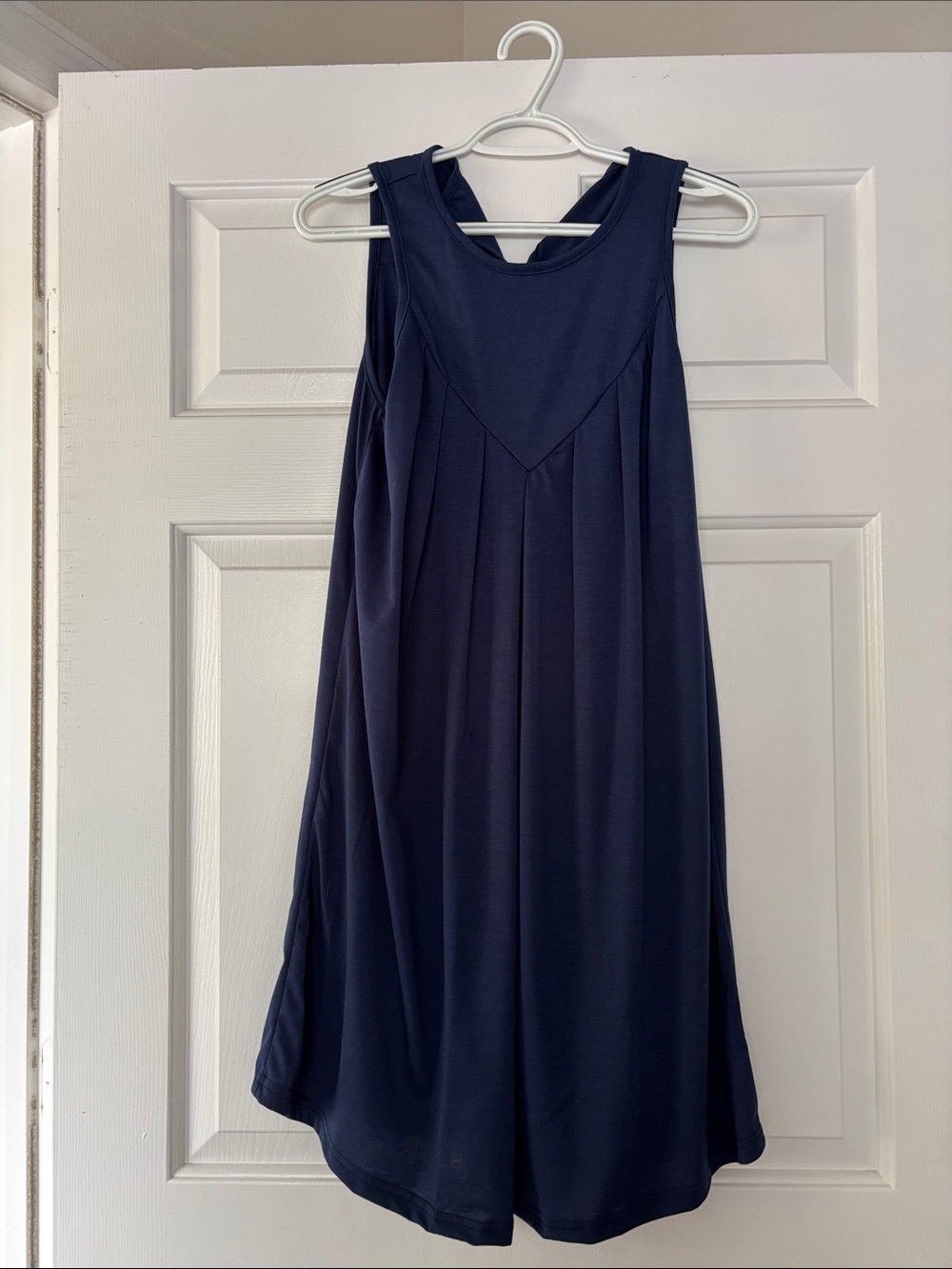 Sleeveless Navy Swing Dress - Brand